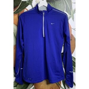 NIKE Medium Dri Fit Element Half Zip Running Training Running Top Blue
